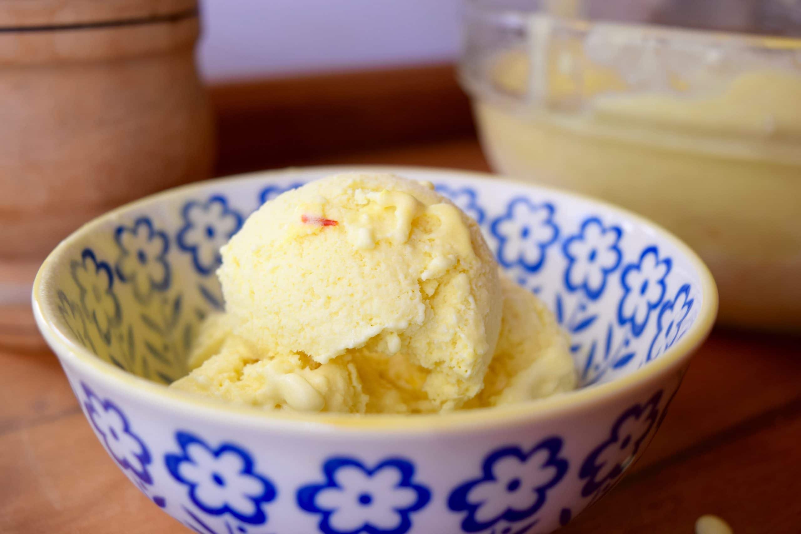 Healthier Vegan Saffron Ice Cream - baking me healthy