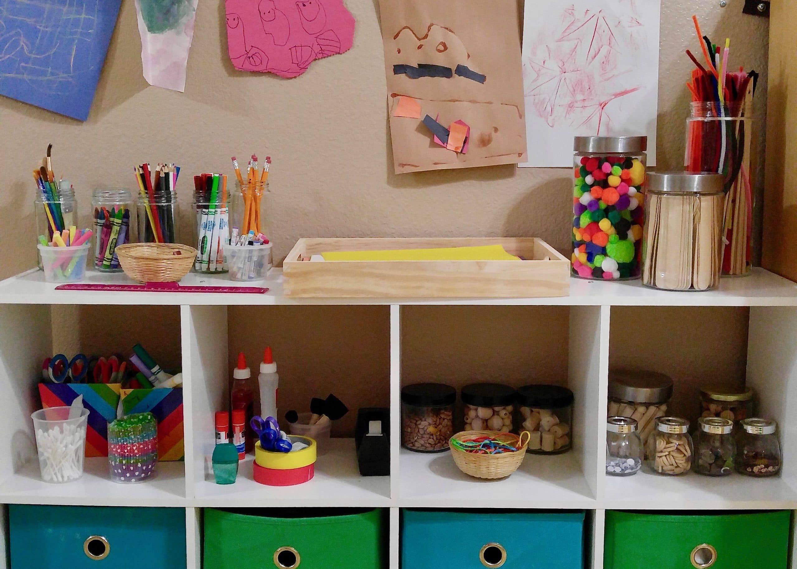 How to Set up Art Shelves for Kids — the Workspace for Children