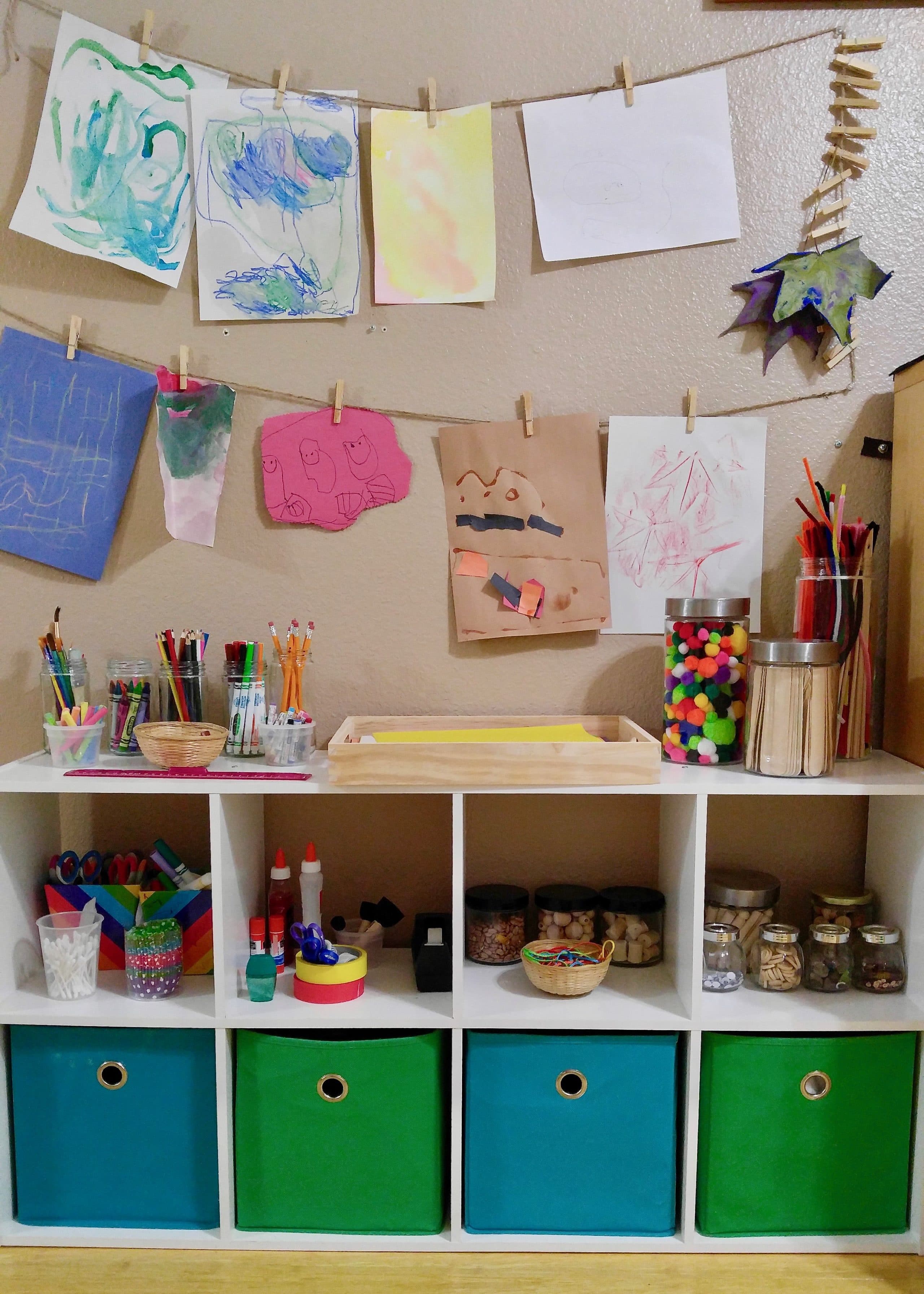 How to Set up Art Shelves for Kids — the Workspace for Children